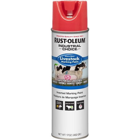 Rust-Oleum 17 Oz, Fluorescent Red, Water -Based 383005